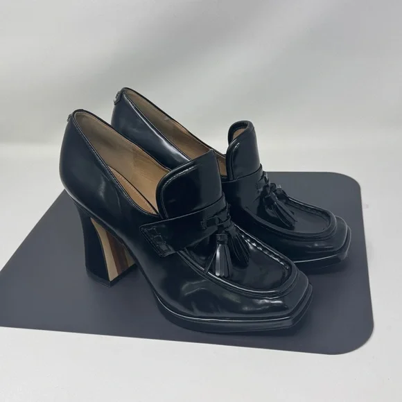 Sam Edelman Women's Jed High Heel Loafers - Black - Size 9.5